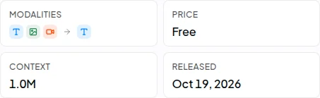 M3.1 Flash 免费版本的当前价格显示为 Free。